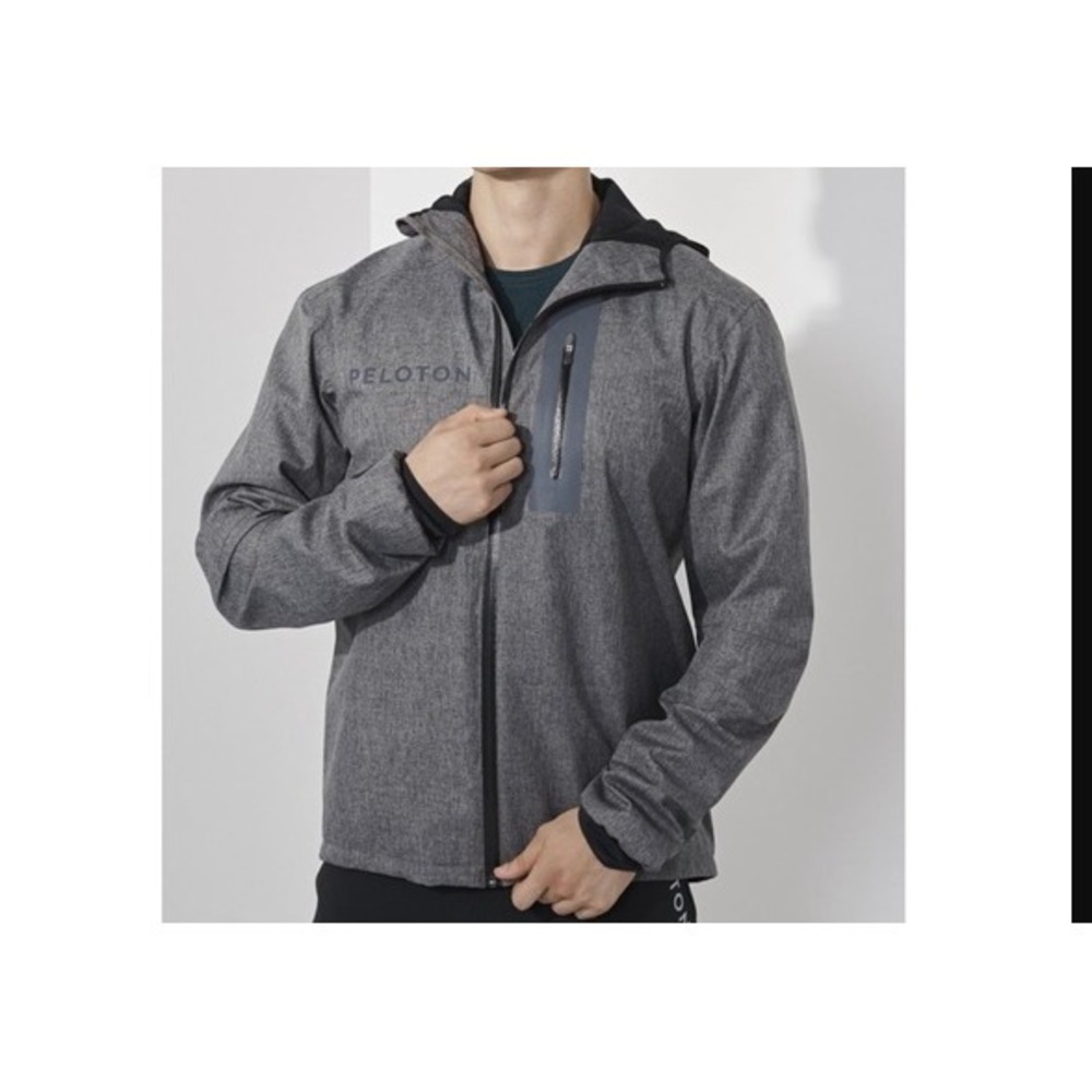 Peloton Craft Ride Rain‎ Jacket Hood Grey Men's Size Small